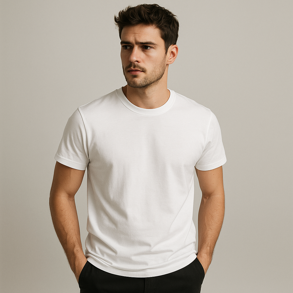 camiseta tradicional entrelinhas malha de algodão ideal para eventos