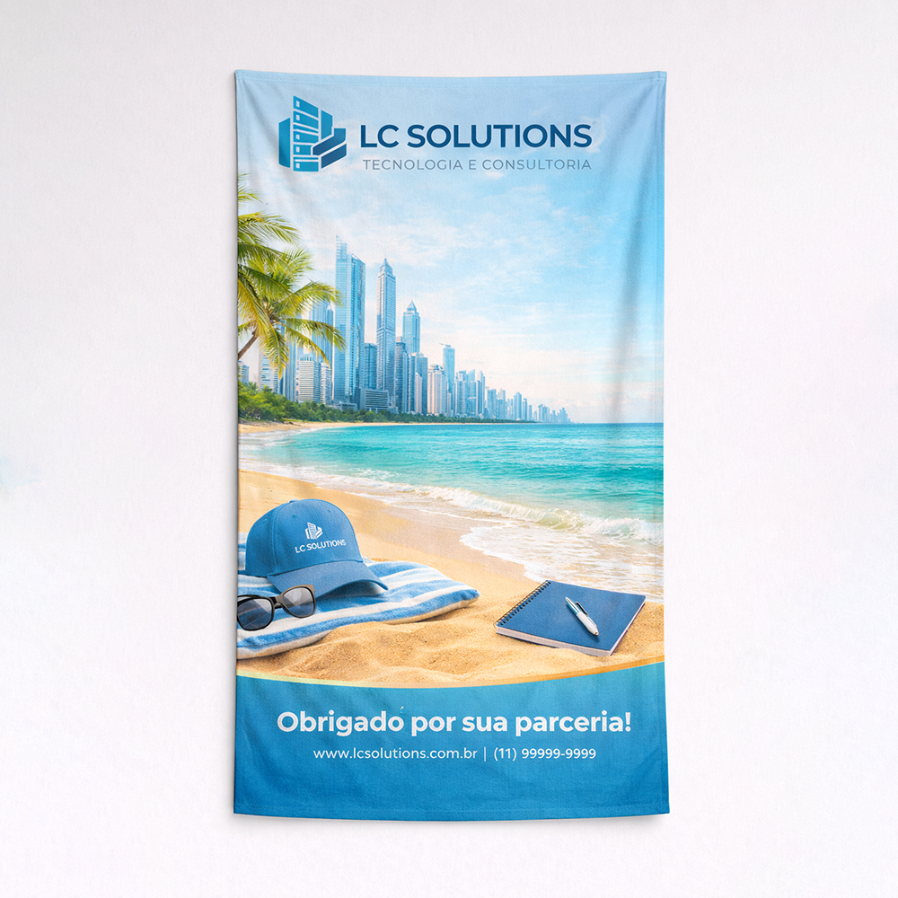 Canga de praia personalizada confeccionada em São Bernardo do Campo ABC